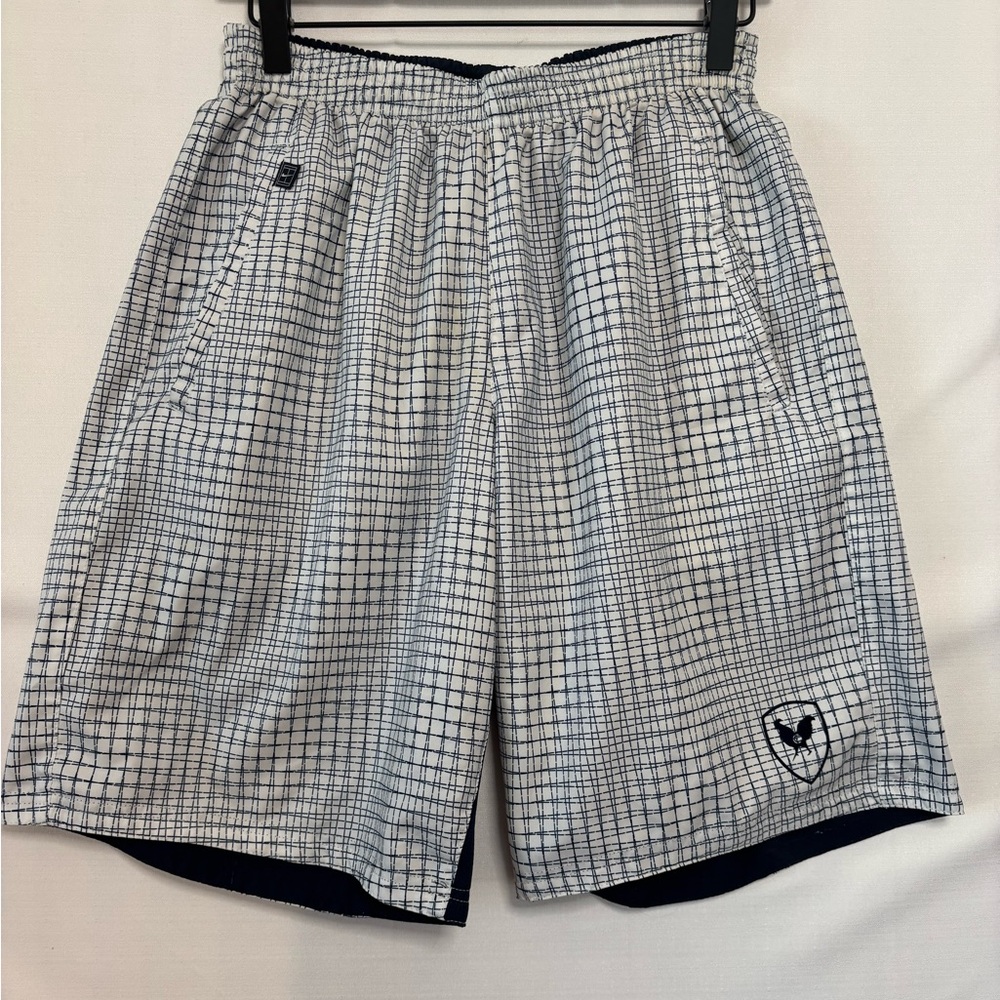 NIKE Reversible Blue Plaid Shorts Size Medium